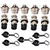 Lsgoodcare 15PCS 10A 20MM 4 Pin Aviazione Connettore Spina Femmina Maschio & Aviations Plug Caps, Metallo GX20-4 DIN Aviazione Wire Socket