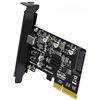 NFHK Adattatore USB 3.2 Gen2 Type-C 20Gbps USB-C a PCI-E 4X Express Card per scheda madre desktop