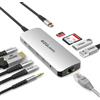 EZQuest USB-C Hub Docking Station 10 in 1 con 4K HDMI 60Hz, 1 GBS Ethernet, 2 USB C Gen 2 10Gbs, 1 PD 3.0, 2 USB-A 3.0, porte audio, SD/Micro SD, compatibile con computer USB Type C/Thunderbolt