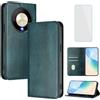 OUEAYIEN Cover per Honor Magic8 Lite/X9D Custodia a Libro con Vetro Temperato Ver