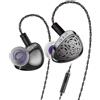 Yinyoo KBEAR TB-PRO IEM Cuffia Cablata Cuffia In-Ear HiFi con 10mm Dual-Magnetic PU+PEEK+DLC Diaframma Composito Lega di Zinco Design Ingranaggio Cuffie Ergonomiche per HiFi Plus Fitness (Con Microfono)