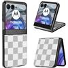 COQUE Custodia per Motorola Razr 60, Custodia per Telefono Pieghevole Con Motivo Bicolore Custodia per Motorola Razr 60-Bianco
