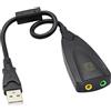 zdyCGTime Adattatore audio stereo esterno USB,Adattatore per scheda audio maschio USB 2.0 con jack per microfono per cuffie da 3,5 mm,Compatibile con Mac, Windows, laptop, desktop. (Nero)