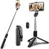 VEN-DENS Tripedale per selfie per iPhone 17/17Pro/17Max/iPhoneAir/16e/16Plus/16ProMax/15+/15ProMax 3-in-1 fotocamera per registrazione video, selfie, streaming live, vlogging