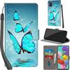 PHINIENLAND Cover per Samsung Galaxy A51 / M40s custodia portafoglio Turquoise | 3 scomparti carte, 1 tasca banconote, Chiusura magnetica, Supporto, Pelle PU flip cover per Samsung A51