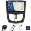 Inefala [Android 15 2G+64G] Inefala Autoradio per Peugeot 207 2006-2010, Wireless Carplay & Android Auto, 9 Touchscreen Radio Bluetooth 2 Din con GPS/WiFi/Bluetooth/USB/RDS/FM MIC Retrocamera