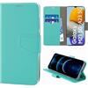 N NEWTOP Cover Compatibile con Samsung Galaxy M23 - A23 5G, HQ Lateral Custodia Libro Flip Chiusura Magnetica Portafoglio Simil Pelle Stand Protezione Completa Case TPU Anti Urto Guscio (Turchese)