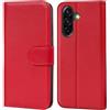 Verco Custodia a libro per Samsung Galaxy A56 5G, per Samsung A56 5G, colore: rosso
