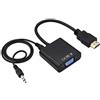 zdyCGTime con porta audio da 3,5 mm VGA Femmina a HDMI Maschio Cavo Audio Video,Compatibile con Computer,Desktop, Laptop, PC, Monitor, Proiettore, HDTV, AV, Chrome book, Xbox.(VGA F/M)