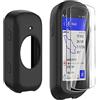 Moorovgi Custodia+2 Pezzi Vetro Temperato per Garmin Edge 830,Pellicola Protettiva Proteggi Schermo Accessorio per Computer da Bici GPS per Garmin Edge 830 (Black)