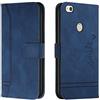 Bravoday Cover per Huawei P8 Lite 2017 / P9 Lite 2017, Flip Custodia in Pelle PU Portafoglio Custodia per Huawei Nova Lite / GR3 / Honor 8 Lite, con Slot per Schede, Blu