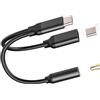 HOYULLI Adattatore USB C A 3.5mm Cuffie Audio(2in1) per Apple IPhone 15 iPad Type-C Ricarica AUX Cavo Auricolari Microfono Adapter Splitter Headphone Filo Accessori SDoppiatore Compatibile Per Samsung tp-3.5