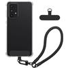 kwmobile Cover Trasparente Compatibile con Samsung Galaxy A33 5G Custodia - con Cordino da Polso Staccabile Lungo 15 cm - con 2 Toppe di Fissaggio - Montaggio Facile