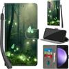 Haninsuze Cover per Samsung Galaxy S23 FE 5G Custodia Cover Pelle Libro Portafoglio con Porta Carte Magnetica Protezione Antiurto Cuoio Flip Case Custodia Cover per Samsung S23 FE 5G, Farfalla