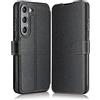 ELESNOW Cover per Samsung Galaxy S23 5G Flip Wallet Case Custodia in Pelle PU Premium, Slot per Schede, con Magnetica a Scatto per Samsung Galaxy S23 5G (Nero)