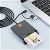 ROCKETEK Lettore Smart Card lettore Tessera Sanitaria,SIM Lettore di Schede Supporto CAC ad Accesso Pubblico Militare/Carta d'identità/Carta di Chip IC Bank/Lettore di schede SIM Compatibile con Windows, Linux