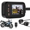 CAMECHO Dashcam per Anteriore e Posteriore, IP65 Impermeabile Dual-Dash-CAM per Motorsport/Motociclette/UTV/ATV e Golfwagen, 2'' HD-Dashcam CON G-Sensor/Supporto ad Anello/32GB TF-Mappa