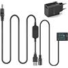 Raeisusp Cavo USB 5W-8.4V Power Bank DMW-AC8 + DMW-DCC6 Accoppiatore DMW-BMB9 Batteria fittizia per Panasonic DMC-FZ40K FZ45K FZ47K FZ48K FZ60 FZ62 FZ70 FZ72 FZ80 FZ82 FZ100K FZ150K