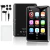 PINHUI 64 GB Lettore MP3 Bluetooth 5.3 Lettore musicale portatile touchscreen da 2,8 Lettore mp3 per bambini con altoparlante, radio FM, registratore, contapassi, video, e-book