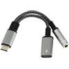 Anrbb Adattatore USB C Jack 3,5 mm 2 in 1, Ricarica Rapida PD 60 W e Audio Hi-Fi, Chip DAC Smart, Compatibile con iPhone 15 Pro Max, Galaxy S24/S23, Adattatore Jack 6.35 3.5