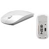 NEO+ Sottile mini mouse ottico wireless con ricevitore USB 2.4G per i computer portatili / PC desktop XP / Vista / Windows 7 / Windows 10 / Macintosh. Doppio bordo lati - colore bianco a finitura lucida