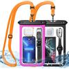 HWeggo Custodia impermeabile Smartphone,10,5'' extra large IPX8 impermeabile con cordino compatibile con iPhone 14 Pro Max/13/12/11,Samsung S23 S22 S21 Ultra,Huawei,Xiaomi ecc.(Nero+Rosa)