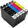 ESMONLINE Set di 5 cartucce compatibili come ricambio per Epson T129 E129, adatte per Stylus Office SX420W SX425W SX435W SX440W SX525W tylus Office BX625 BX925 Workforce WF-7015 WF-7525