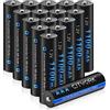 CITYORK 1100mAh AAA batterie ricaricabili 1.2V Ni-MH ad alta capacità, 1200 cicli batteria precaricata, confezione da 16