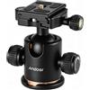 Andoer Testa Sfera Fotografica Snodo Cavalletto Testa Per Cavalletto Girevole A 360° Testa per Treppiede con Piastra a Sgancio Rapido Vite da 1/4'' Treppiede per Treppiede Monopiede Fotocamere DSLR
