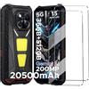 XueqinHu 2Pcs Vetro temperato Compatible with DOOGEE V Max Play 5G Antiurto Vetro rotezione Pellicola Protettiva