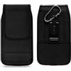 Tangostu Custodia Cellulare Cintura per iPhone 16/16 Pro, 15/15 Pro 14 13 Pro 12 Pro 13 mini, iPhone SE 2022 2020, Samsung Galaxy S24 S23 S22 A40 - Marsupio Nylon Fondina Porta Telefono Cintura con Clip