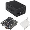ZDE ZP583 PoE+ HAT PCIe to M.2 Key M NVMe SSD Adapter Board with Aluminum Case ZC501 and Aluminum Heatsink for Raspberry Pi 5 Support 802.3af/at Network Standard M.2 NVMe SSD 2230 2242