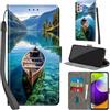 Haninsuze Cover per Samsung Galaxy A52 5G/A52s 5G, barca | Pelle PU Portafoglio, Porta Carte, Magnetica, Libro, Antiurto Custodia