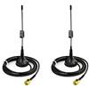 Fasizi Antenna Omni a guadagno unità 433 MHz, con base magnetica e connettore SMA maschio, impedenza 50 Ohm, 5DBI