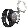 kwmobile Set 2x Custodia Smartwatch Compatibile con Samsung Galaxy Watch FE 40mm Cover - Case Silicone Protezione Orologio Fitness nero/argento
