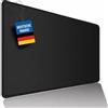 pixly® Tappetino Mouse XXL Ufficio & Gaming - Tappetino Antiscivolo per PC Gamer, Tastiera & Scrivania - Sottomano per Ufficio e Smart Working (Nero, 900x 400 mm)