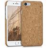 kwmobile Custodia Rivestimento Sughero Compatibile con Apple iPhone SE (2020/2022) / 8/7 Cover - Cover Copertura Sughero - Case Smartphone marrone chiaro