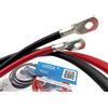eXODA set di cavi batteria 35mm² 100cm M8 rosso nero 235A 12V incisione | Cavo per batteria, 35 mm², 100 cm di lunghezza, 235A a 12V, resistente al calore fino a 70°C, apertura a vite M8, alta condut