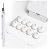 Seltureone 5 paia di tappi per le orecchie di ricambio per AirPods Pro 3 (2025) con kit di pulizia, ci sono 5 misure in silicone con scatola portatile per AirPods Pro 3 accessori (L)