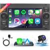 Hodozzy 4GB+64GB Android Autoradio per Ford Focus Fiesta S-Max Mondeo Galaxy C-Max S-Max Connect, Hodozzy 7 Pollici Touch Screen Carplay Android Auto, Stereo GPS Wifi Bluetooth DSP FM/RDS Radio+Telecamera