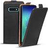 Verco Flip Cover per Samsung Galaxy S10e, Custodia verticale Flip Case compatibile con Samsung S10e, Nero