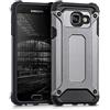 kwmobile Custodia ibrida compatibile con Samsung Galaxy A3 (2016) - Cover in silicone TPU Dual Case Backcover outdoor - Transformer look antracite/nero