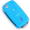 Happyit Coperchio Caso Guscio Chiave in Silicone per Auto per Chiave e Telecomando Dell'auto per Volkswagen VW Blu