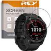REY Pellicola salvaschermo per Garmin Fenix 7X 51mm - Garmin Fenix 7X PRO 51mm - QUATIX 6X Solar 51mm, Vetro temperato, di qualità Premium, Orologio/Smartwatch