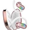 DUSONLAP AI Cuffie Traduzione, Cuffie Bluetooth con ENC e APP per Viaggi/Affari/Studio, Oro Rosa