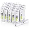 MXBatt Batterie Ricaricabili AAA Nimh 1,2V 1100mAh Pile Ricaricabili AAA ad Alta Capacità, 24 Pezzi per Macchinine, Telecomandi ed Elettrodomestici