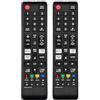 QINCINA Confezione da 2 telecomandi universali Samsung per TV - Telecomando di ricambio per TV Samsung, con pulsanti Netflix, Prime Video, Rakuten, per tutte le Smart TV LED QLED UHD 4K 8K