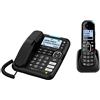 YaizK Amplicomms per Delta Telefono Combo Fisso + Cordless Amplificati Suoneria 90dB Audio 35dB Segreteria Telefonica Call Blocker Black List Blocco Chiamate Indesiderate Tasti Display XL Vivavoce