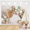 MEHOFOND Boho thème premier anniversaire photographie toile de fond Bohème Style Garçon Ballon Arc Tente Idéal Fête Décoration Nouveau-Né Portrait Photo Booth Props