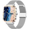 SEND UP SUPEROFFERTA SCORTE FINALI 2026 1.75 pollici con schermo a colori HD AMOLED 390 * 450 con funzione NFC gestione mestruale Smartwatch da donna per donna. (Argento)